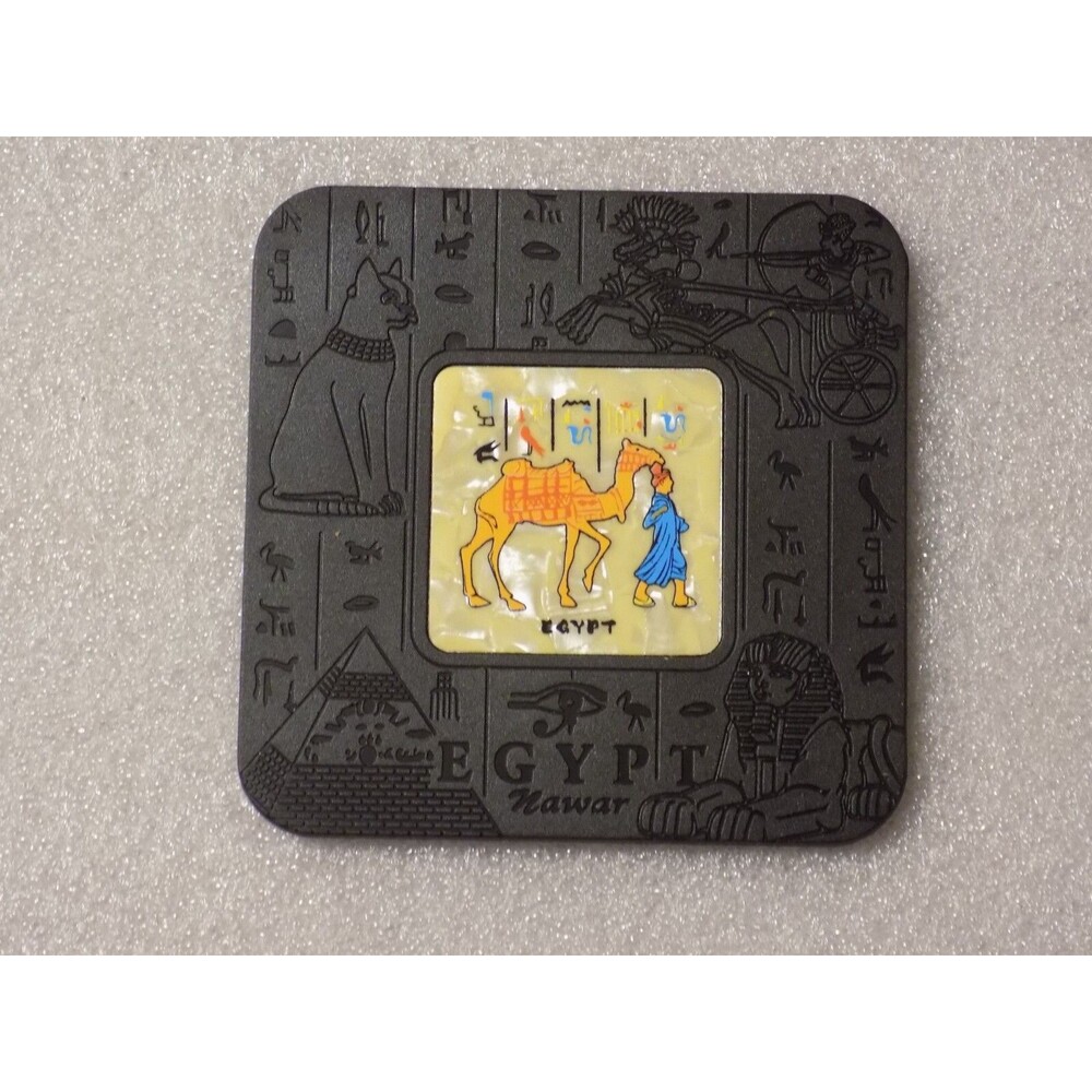 Egypt Nawar Egyptian Hieroglyphics Lot Of 5 Drink Coasters - Picture 4 of 14